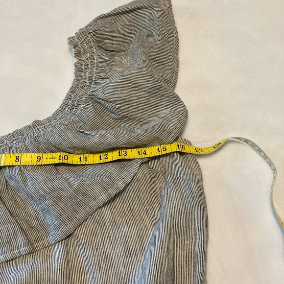 Beachlunchlounge Linen One Shoulder Dress M - Picture 11 of 14